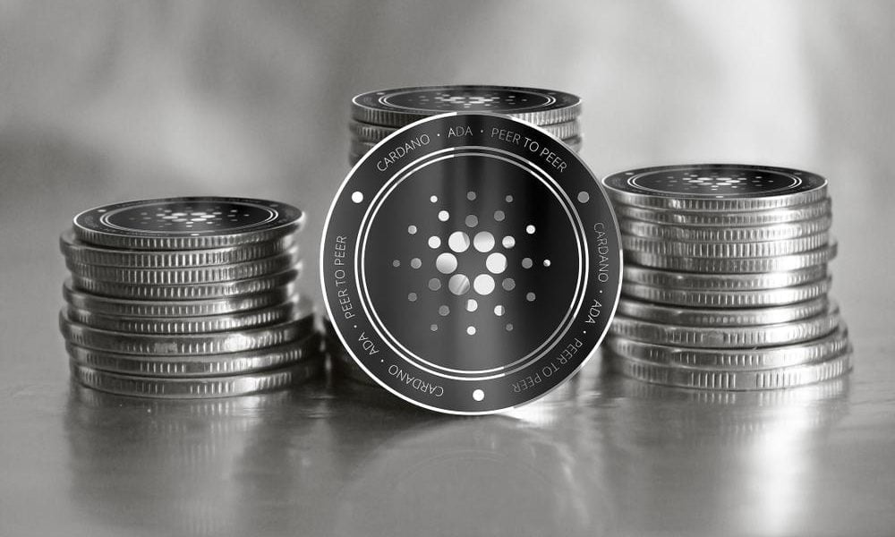 Cardano ADA stacked coins