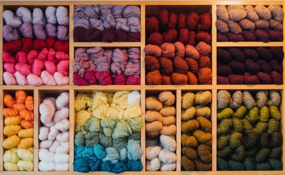 Balls of colored wool