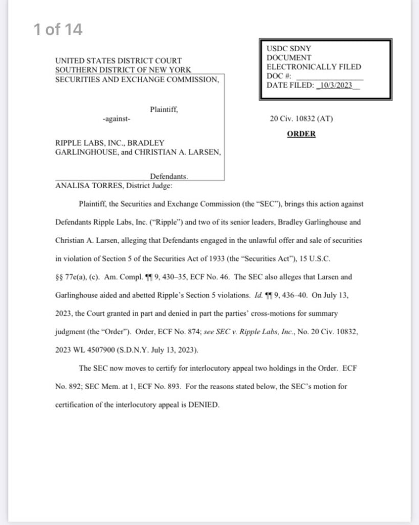 Judge plaintiff against SEC